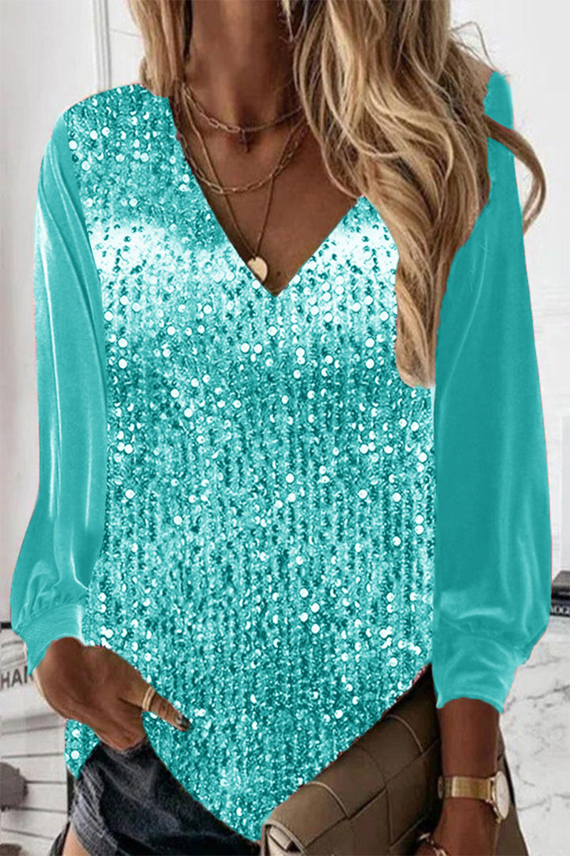 Blouse scintillante sobre pour un look chic pour femme