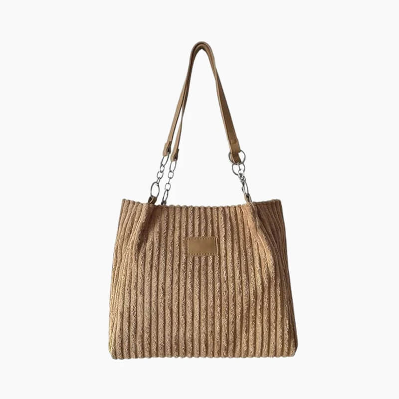 Gestreifte Samt-Tasche für Damen – raffinierte Eleganz und Stil