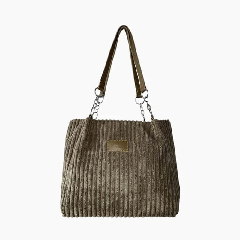 Gestreifte Samt-Tasche für Damen – raffinierte Eleganz und Stil