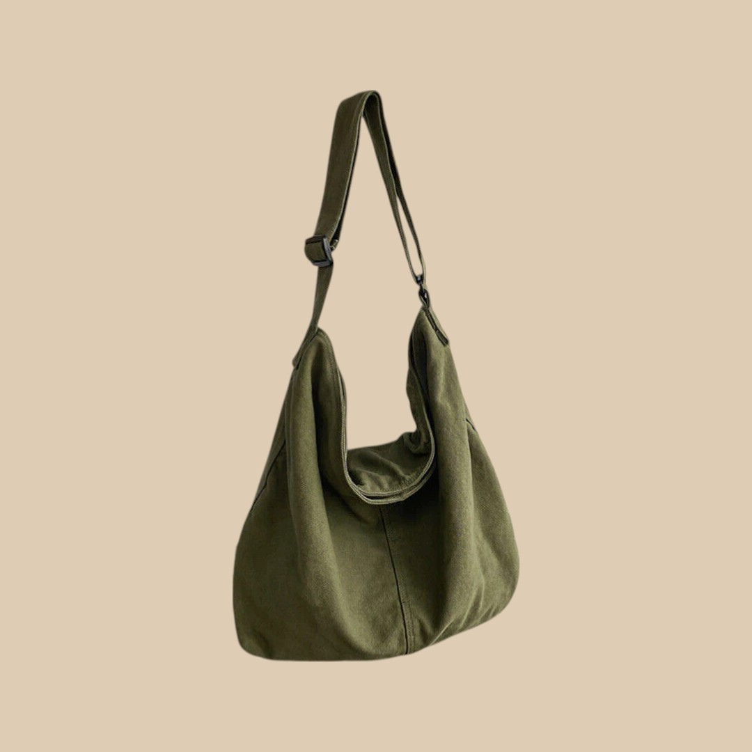 Slouchy Hobo Crossbody Bag with Adjustable Strap and Zip Top for Women