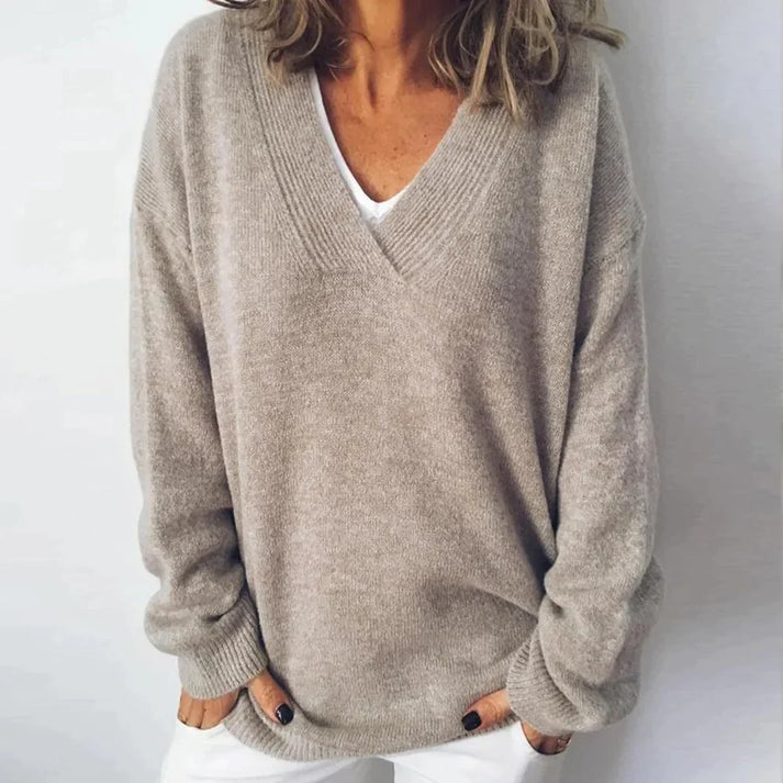 Pull Col V chic en laine douce