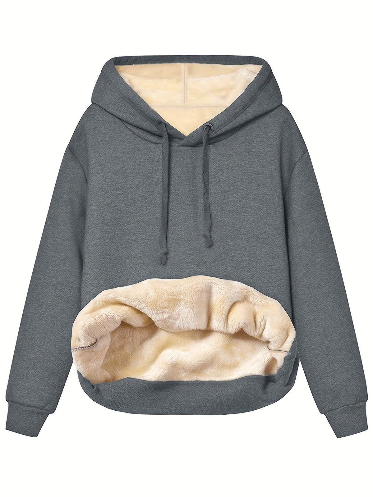 Felpa con cappuccio foderata sherpa