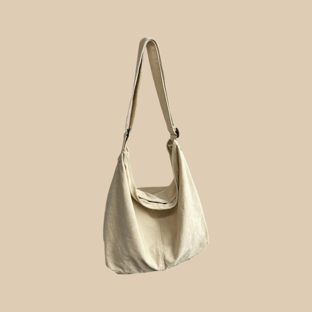 Slouchy Hobo Crossbody Bag with Adjustable Strap and Zip Top for Women