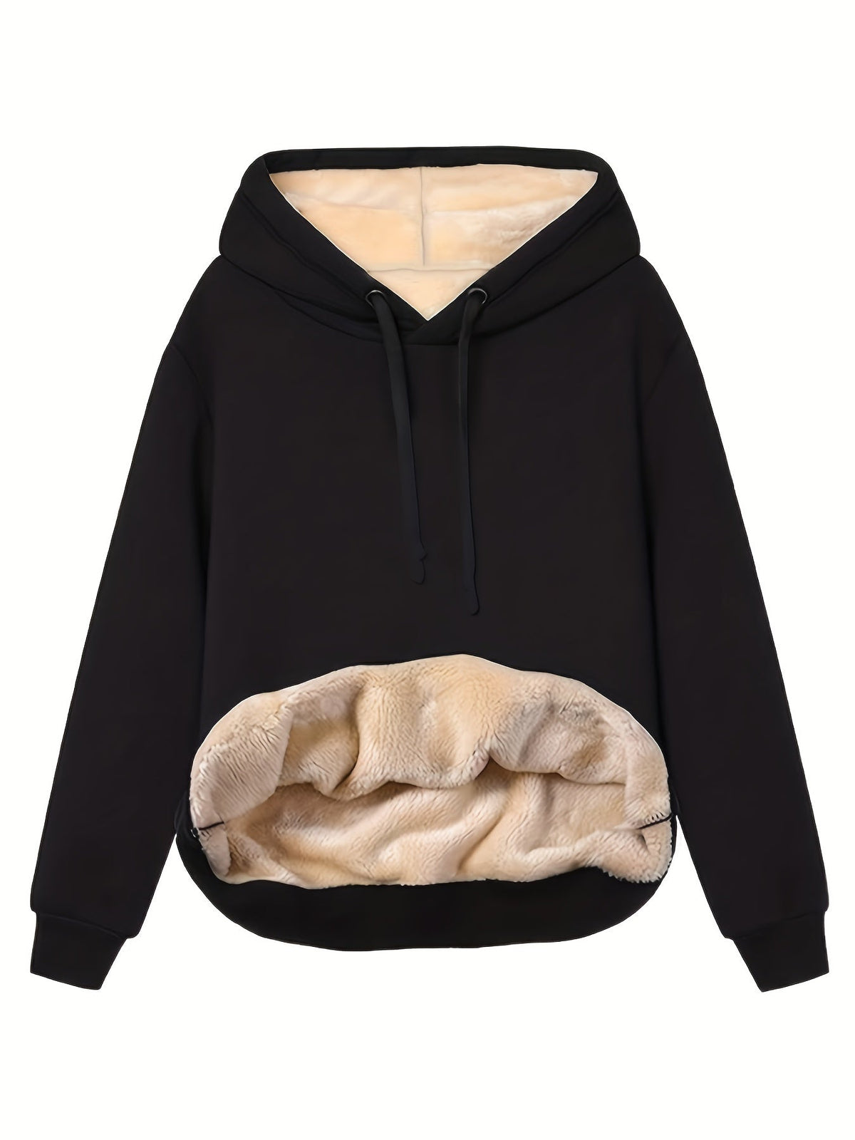 Felpa con cappuccio foderata sherpa
