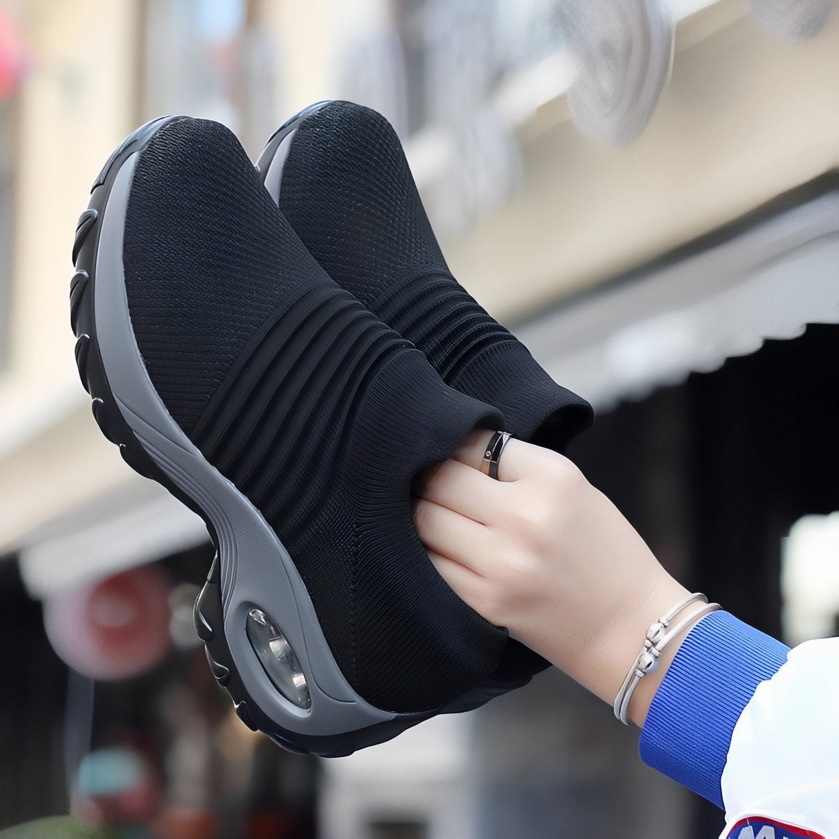 Scarpe da passeggio donna design pratico senza lacci comfort ottimale