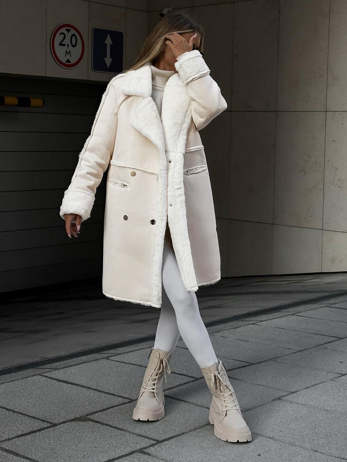 Long Teddy Coat, Chic and Elegant