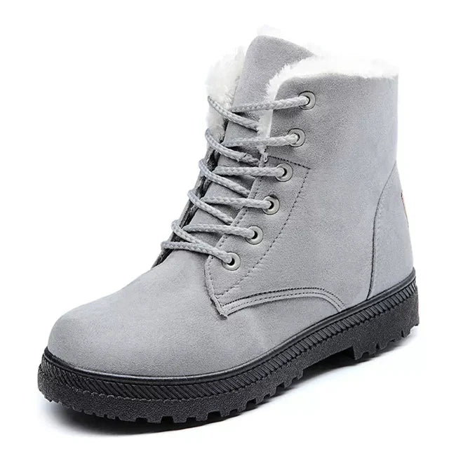 Bottines montantes fourrées style casual