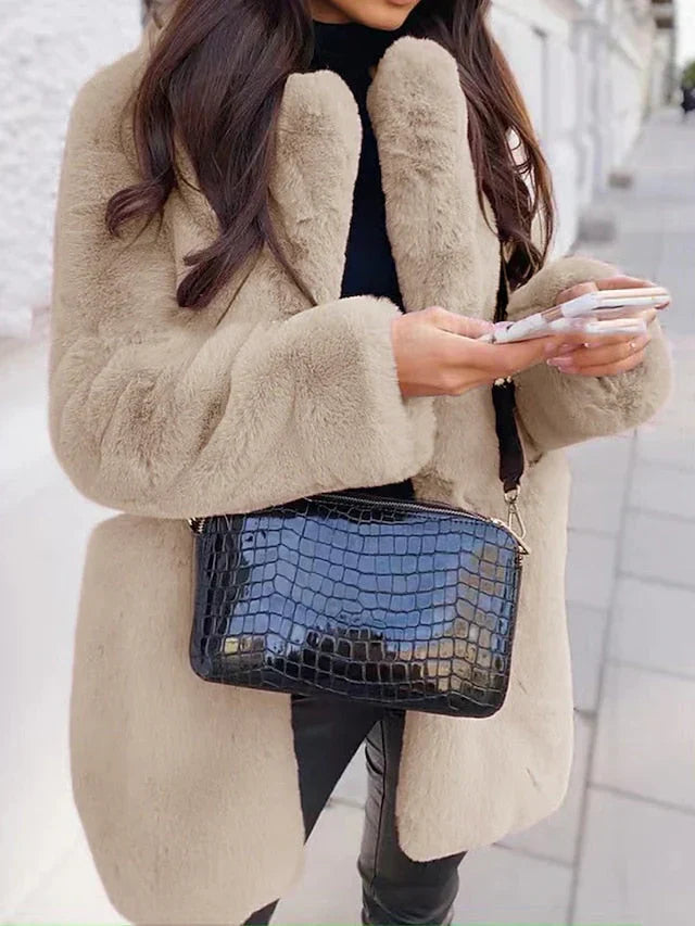 Chic and comfortable teddy coat