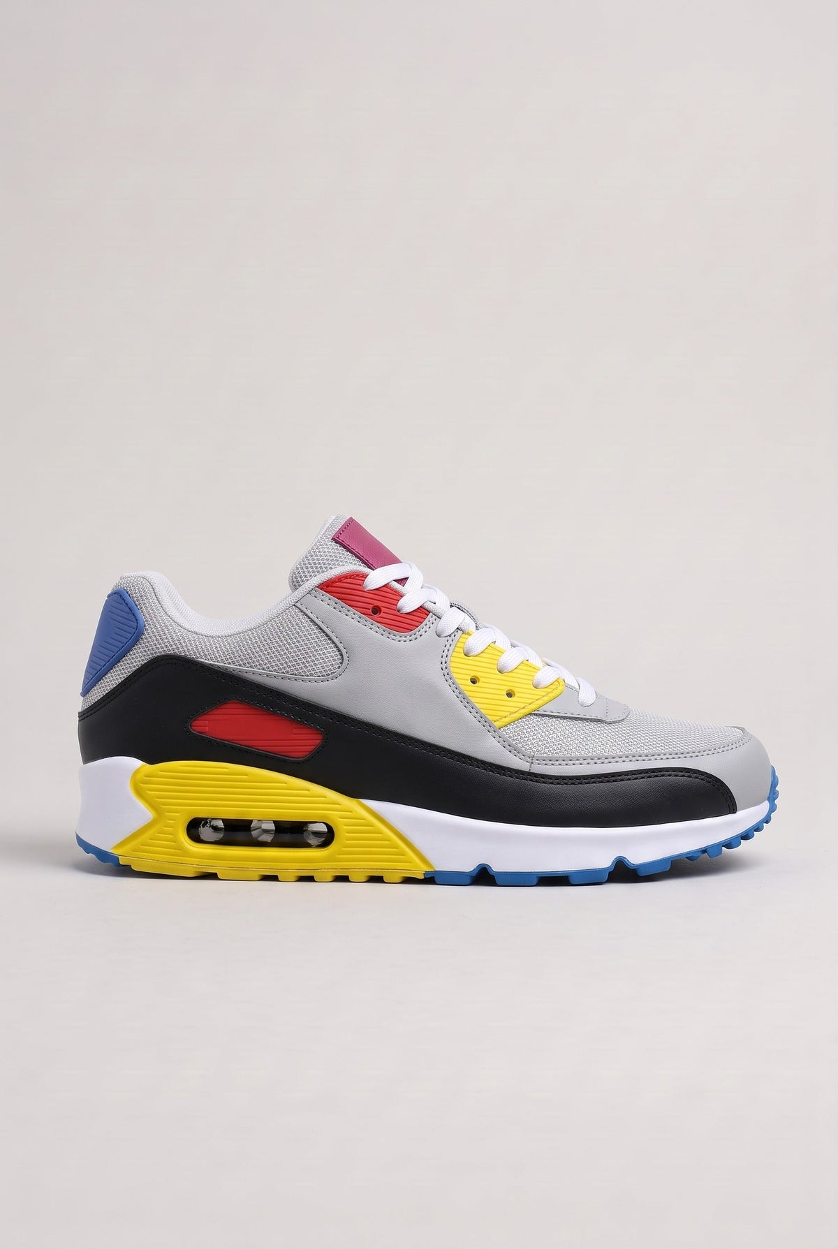 Air Cushion Sneakers with Lace Up Front and Padded Collar for Men