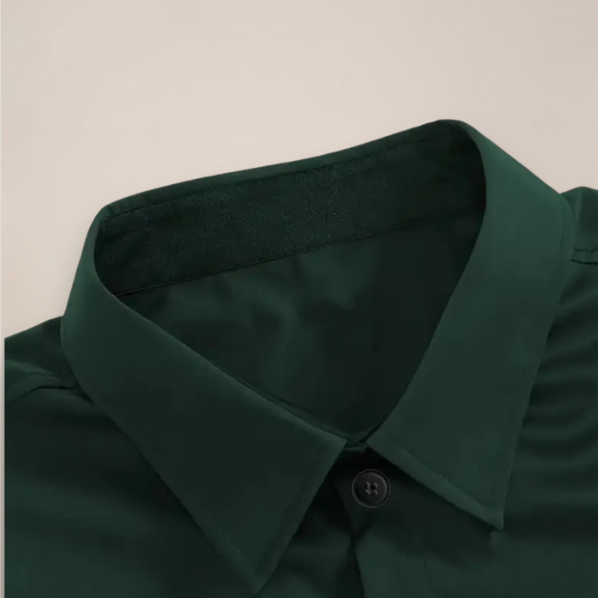 Slim Fit Dress Shirt with Spread Collar and Long Sleeves for Men