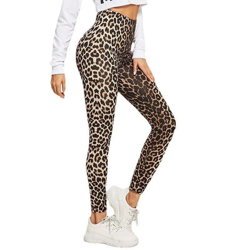 Leggings leopardati eleganti da donna