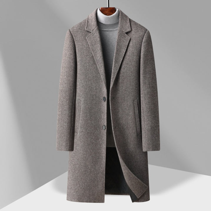 Chic two-tone long coat