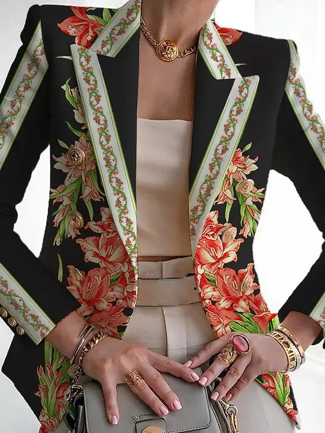 Taillierter, schick bedruckter Blazer