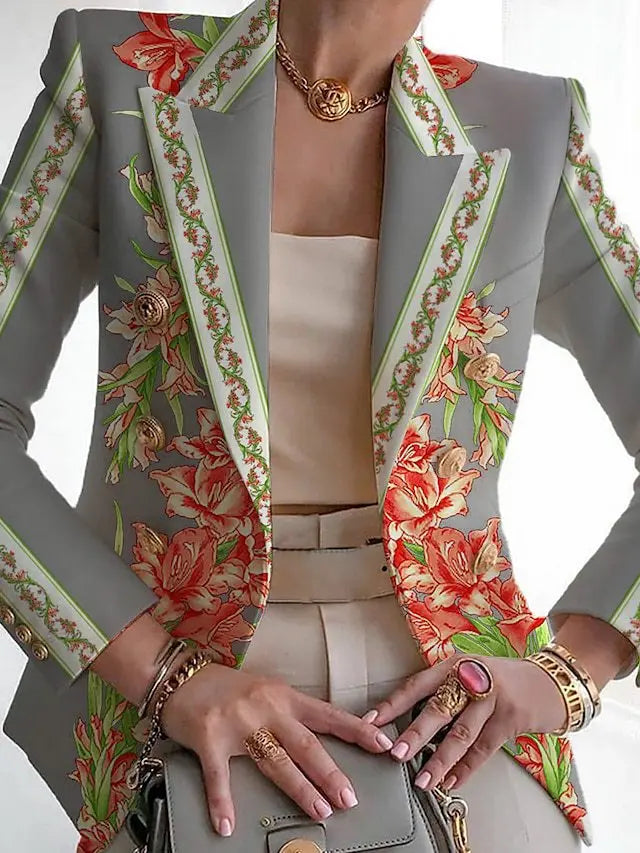 Taillierter, schick bedruckter Blazer