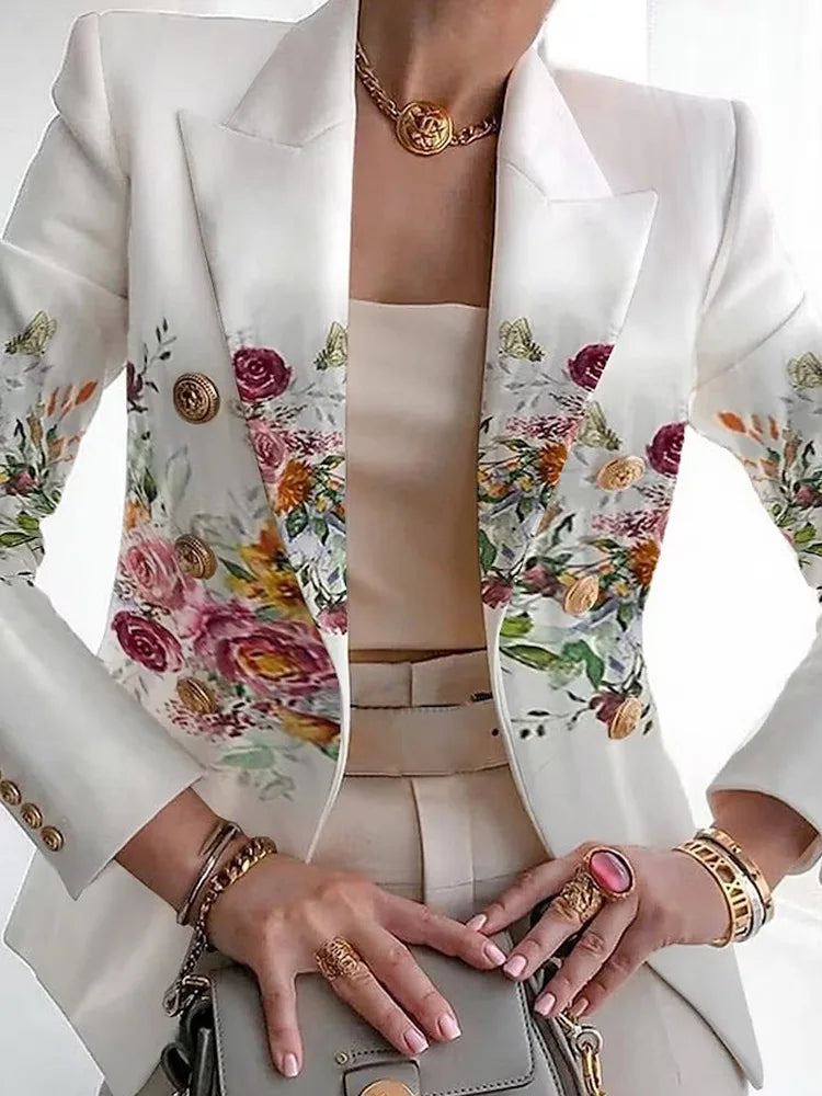 Taillierter, schick bedruckter Blazer
