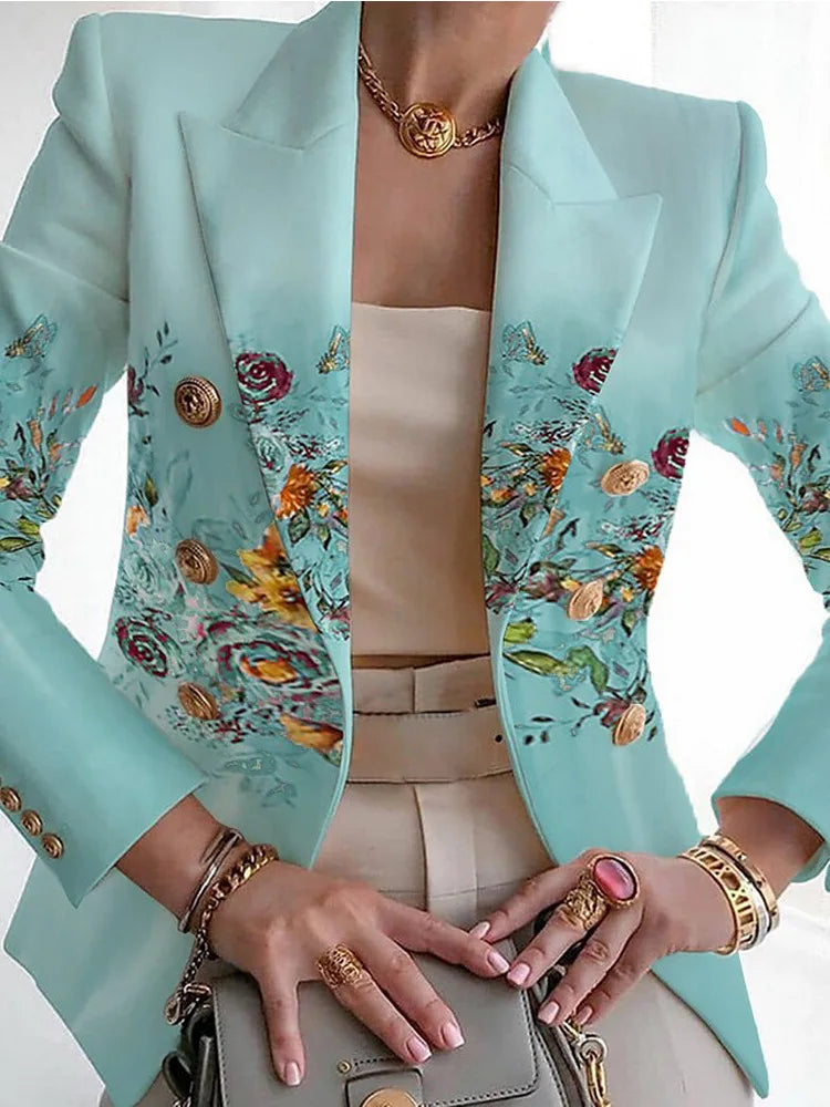 Taillierter, schick bedruckter Blazer