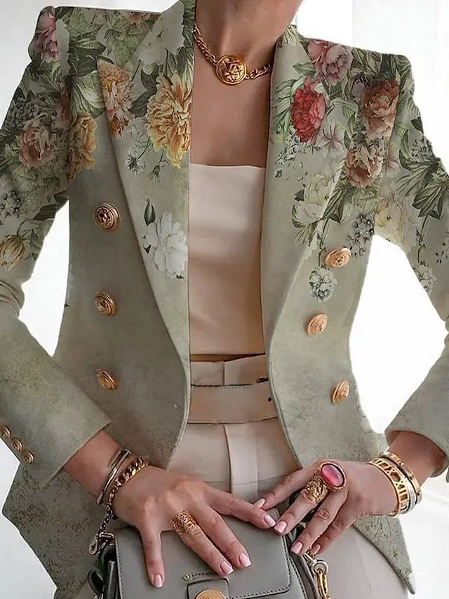 Taillierter, schick bedruckter Blazer