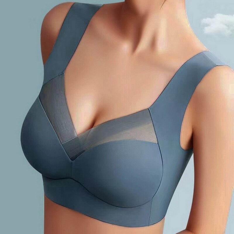 Seamless Wireless Bra with Wide Straps and Full Coverage for Women