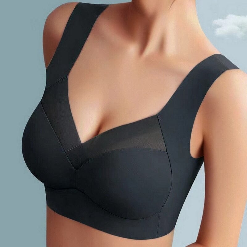 Seamless Wireless Bra with Wide Straps and Full Coverage for Women