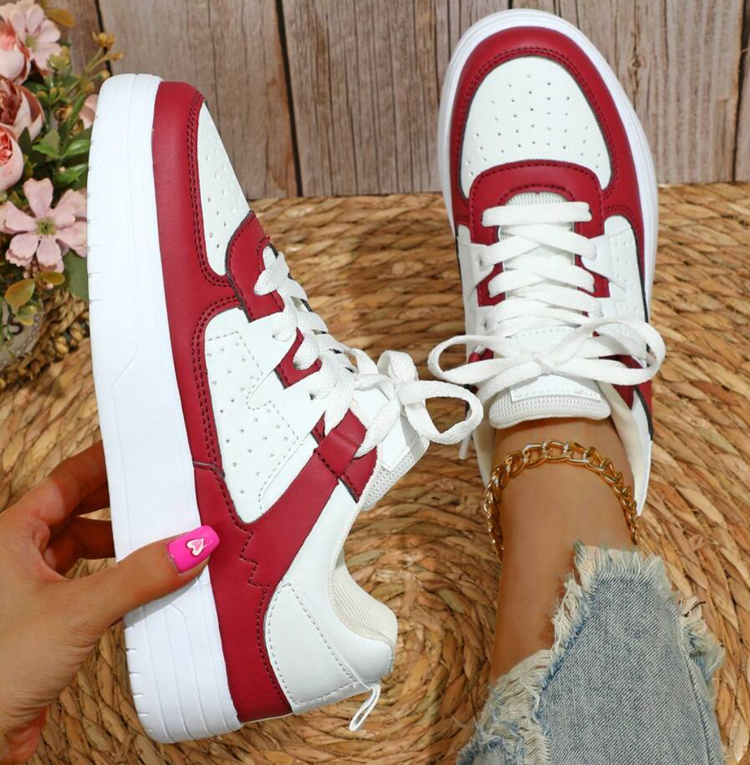 Sneakers basse colorblock pastello streetwear