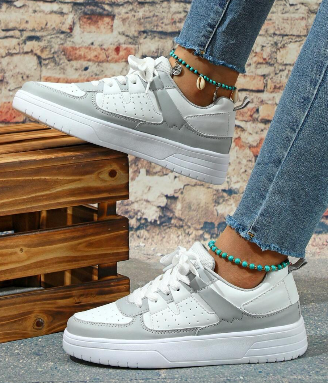 Sneakers basse colorblock pastello streetwear
