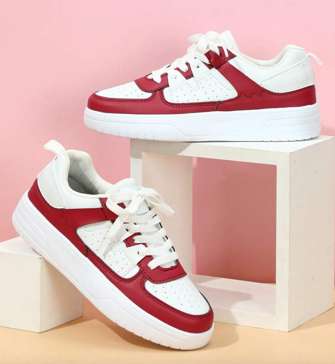 Sneakers basse colorblock pastello streetwear