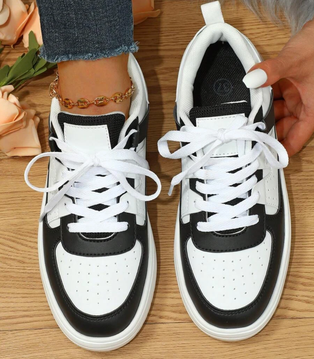 Sneakers basse colorblock pastello streetwear