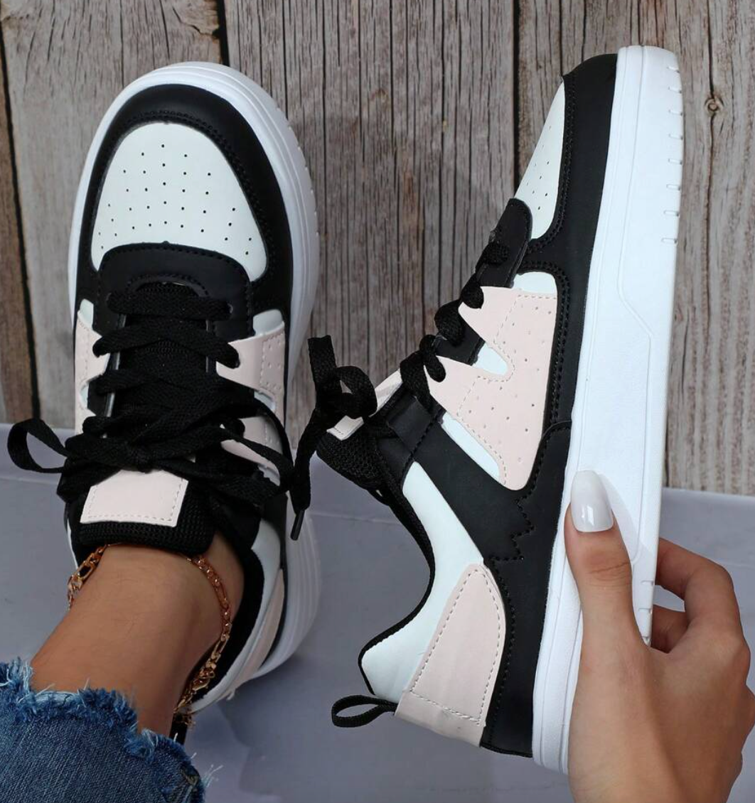 Sneakers basse colorblock pastello streetwear