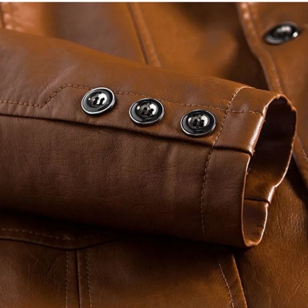 Veste en cuir chic et ajustée