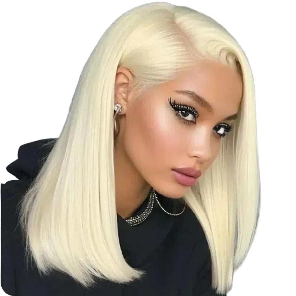 Perruque blonde cheveux courts pour femme