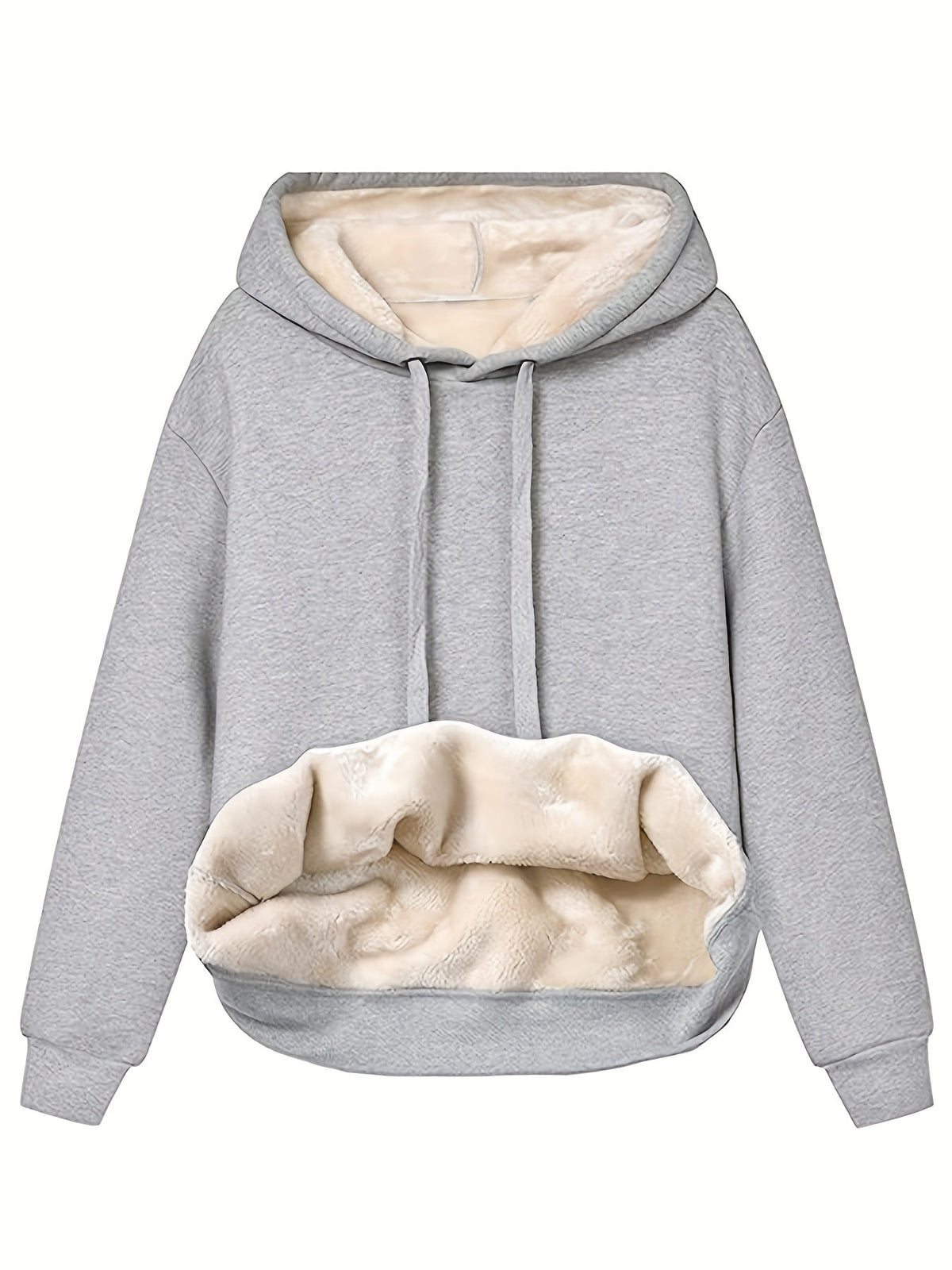 Felpa con cappuccio foderata sherpa