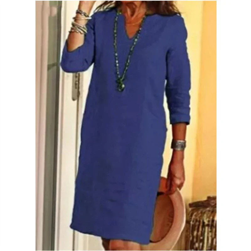 Robe midi confortable style décontracté pour un look casual élégant