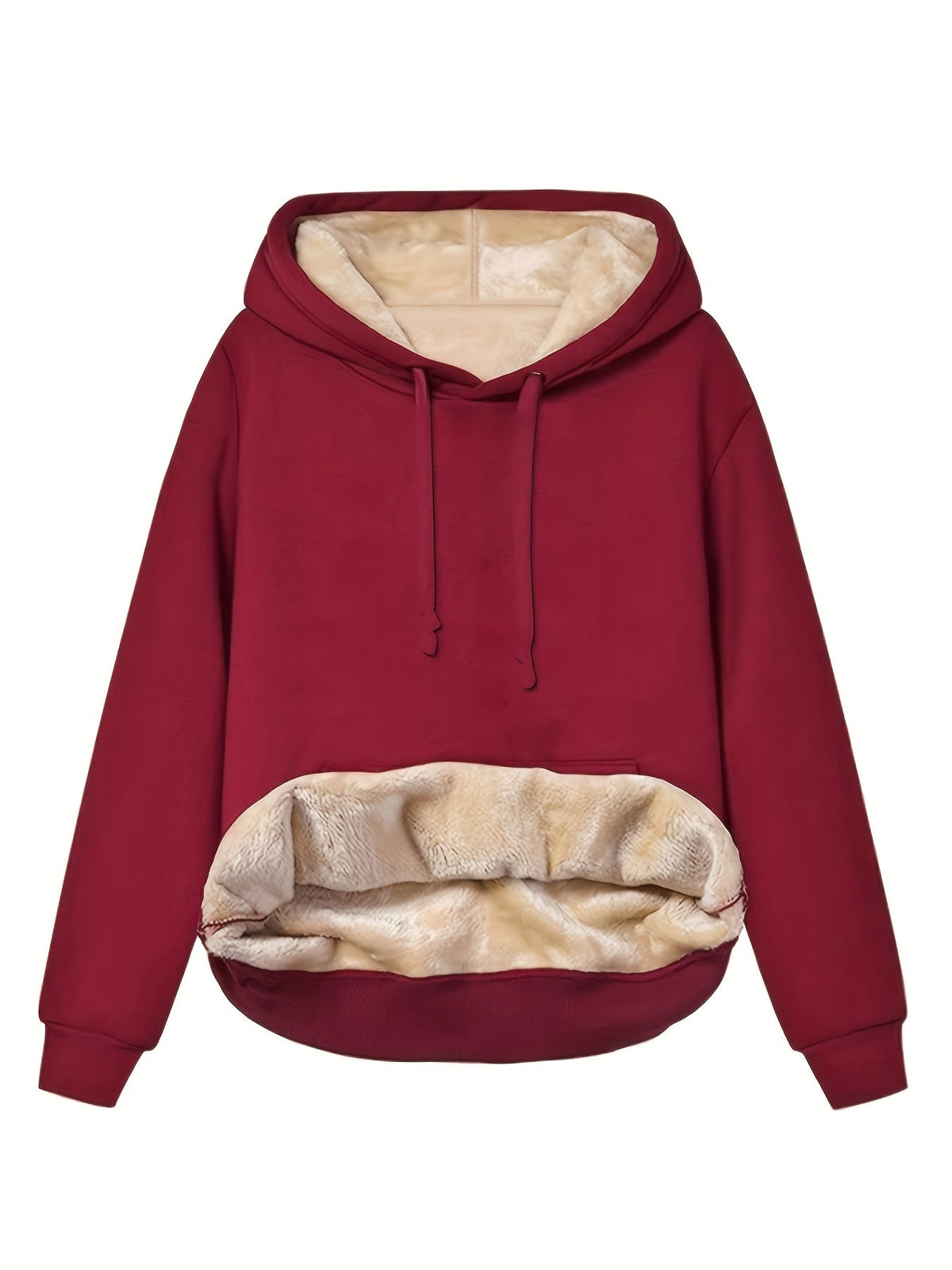 Felpa con cappuccio foderata sherpa