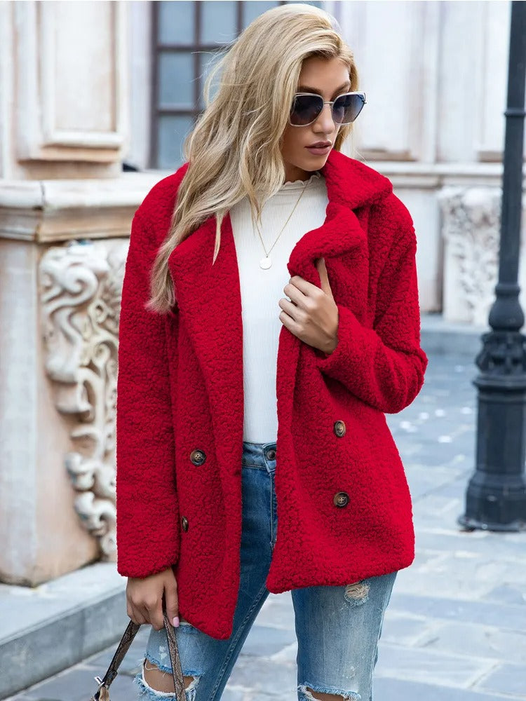 Celia - Cappotto Teddy invernale morbido ed elegante per donne - Comfort e stile