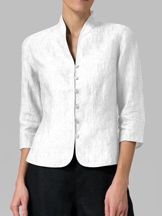 Blouse pour Femme Élégante à Col Montant Chic et Confortable