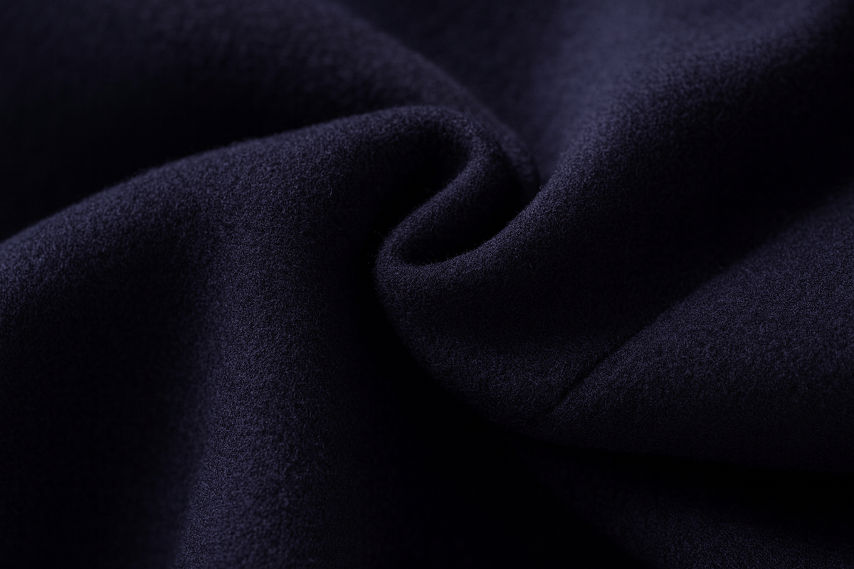 Stand Collar Overcoat with Layered Scarf Insert and Buttons for Men
