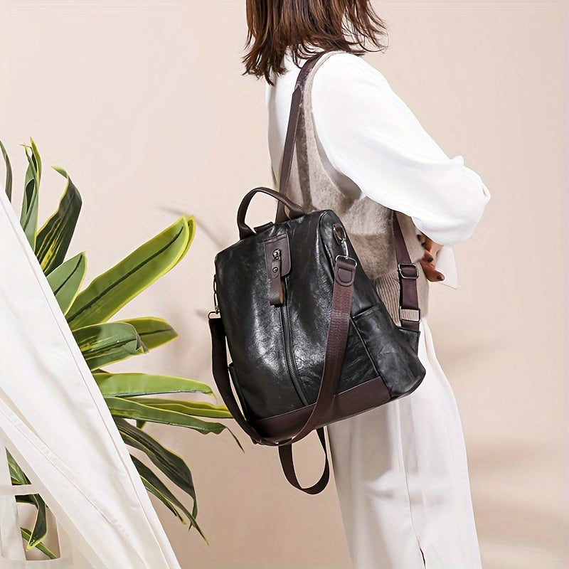 Sac à dos sécurité pour femmes - conçu pour prévenir le vol - cuir vegan