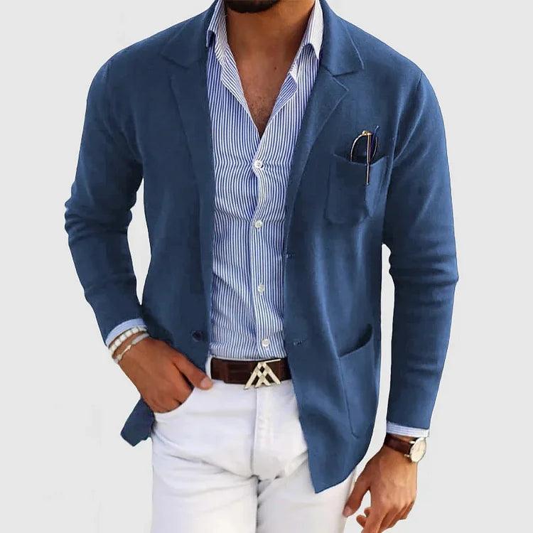 Cardigan élégant encolure revers uni
