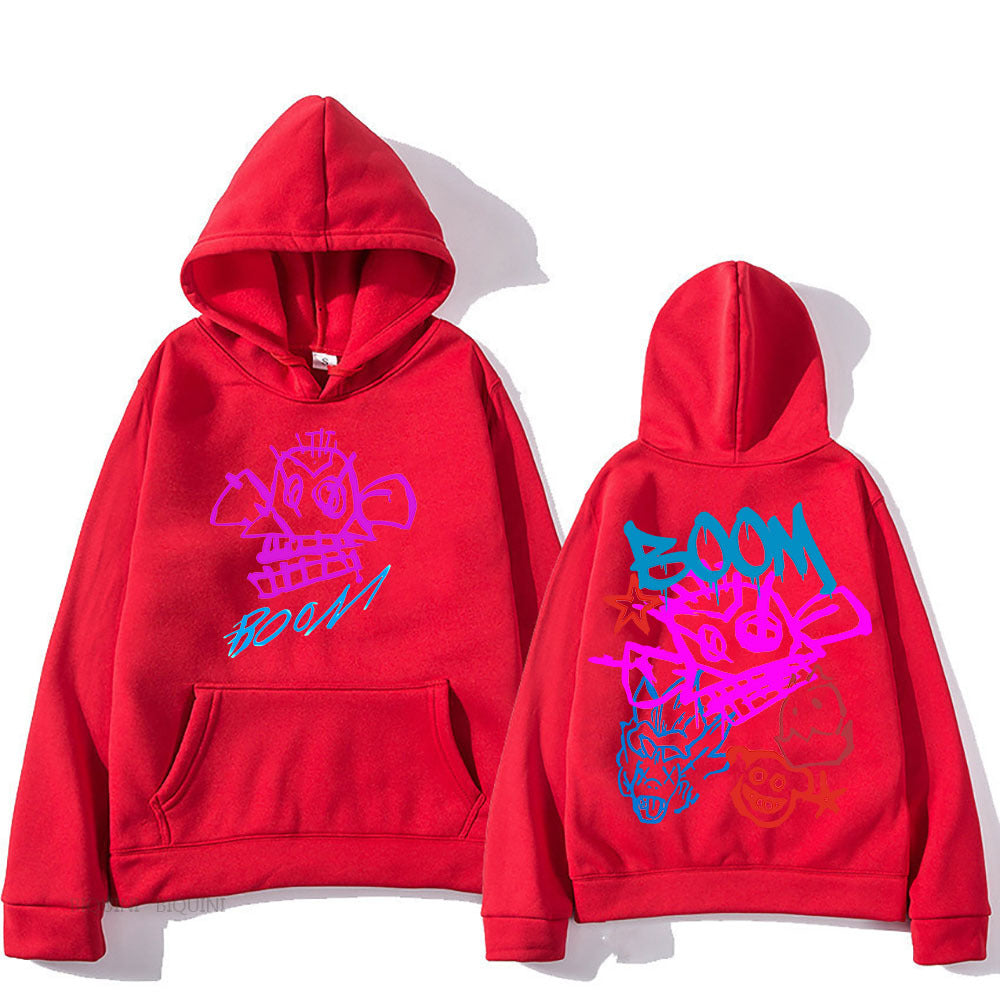 Sweat à capuche graffiti au style streetwear