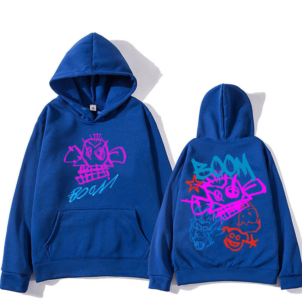 Sweat à capuche graffiti au style streetwear