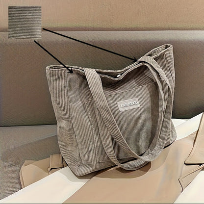 Tote bag velours côtelé élégant pour femmes