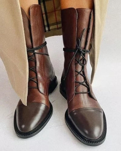 Bottines montantes à lacets