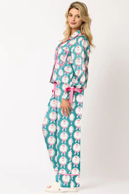 Chique winterpyjama set met feestelijke motieven