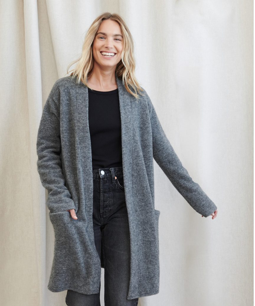 Manteau Long Confortable avec Poches