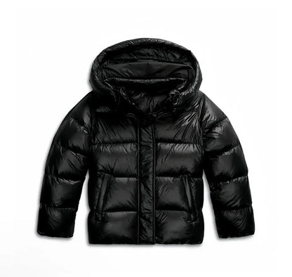 Lightweight Puffer Jacket with Hood and Water-Resistant Fabric for Women
