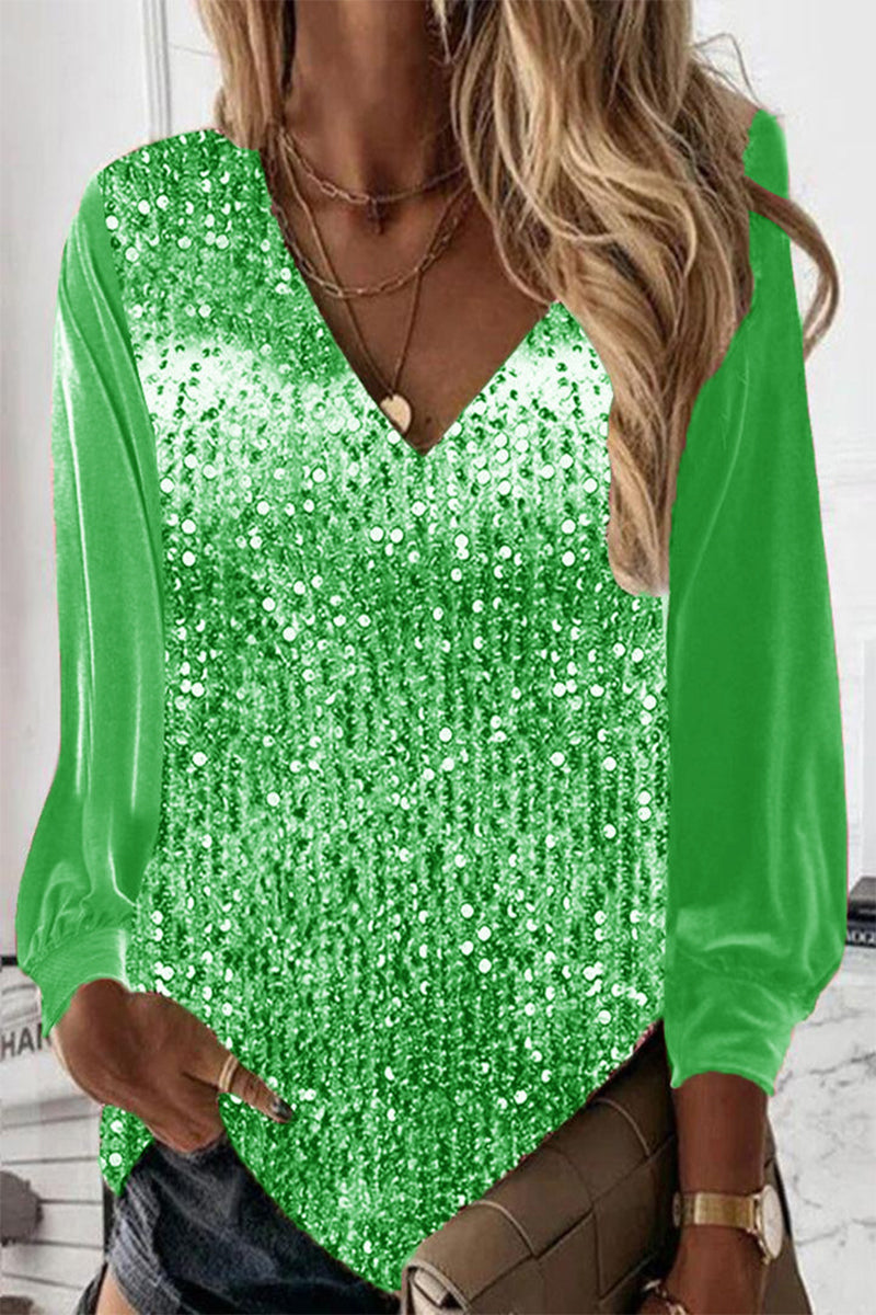 Blouse scintillante sobre pour un look chic pour femme