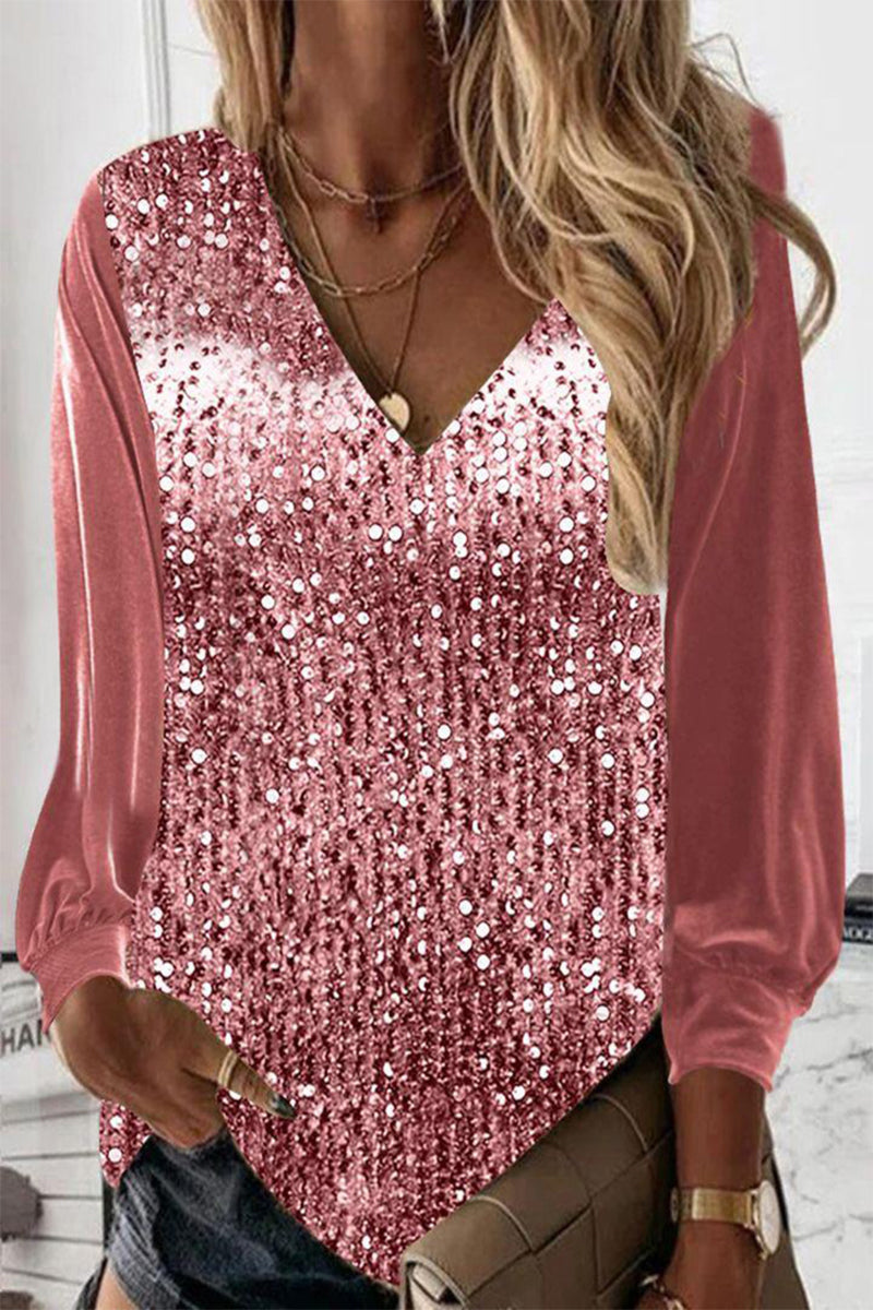 Blouse scintillante sobre pour un look chic pour femme