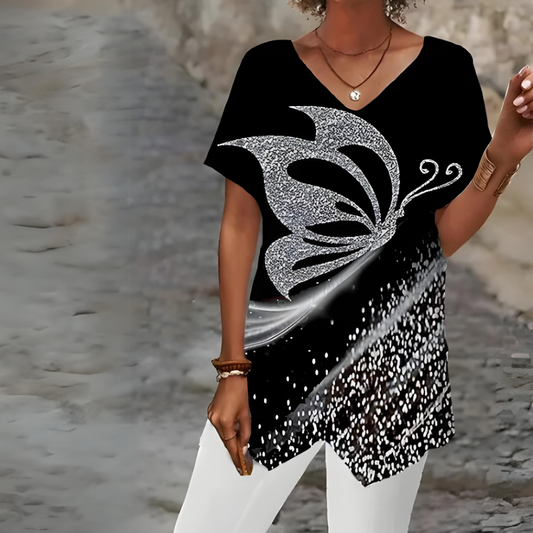 Chemisier Arias tendance avec décolleté en V élégant