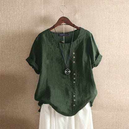 Elegante blouse met een mooie sluitknop voor dames
