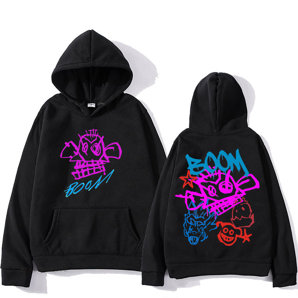 Hoodie long Arcane Jinx design vibrant